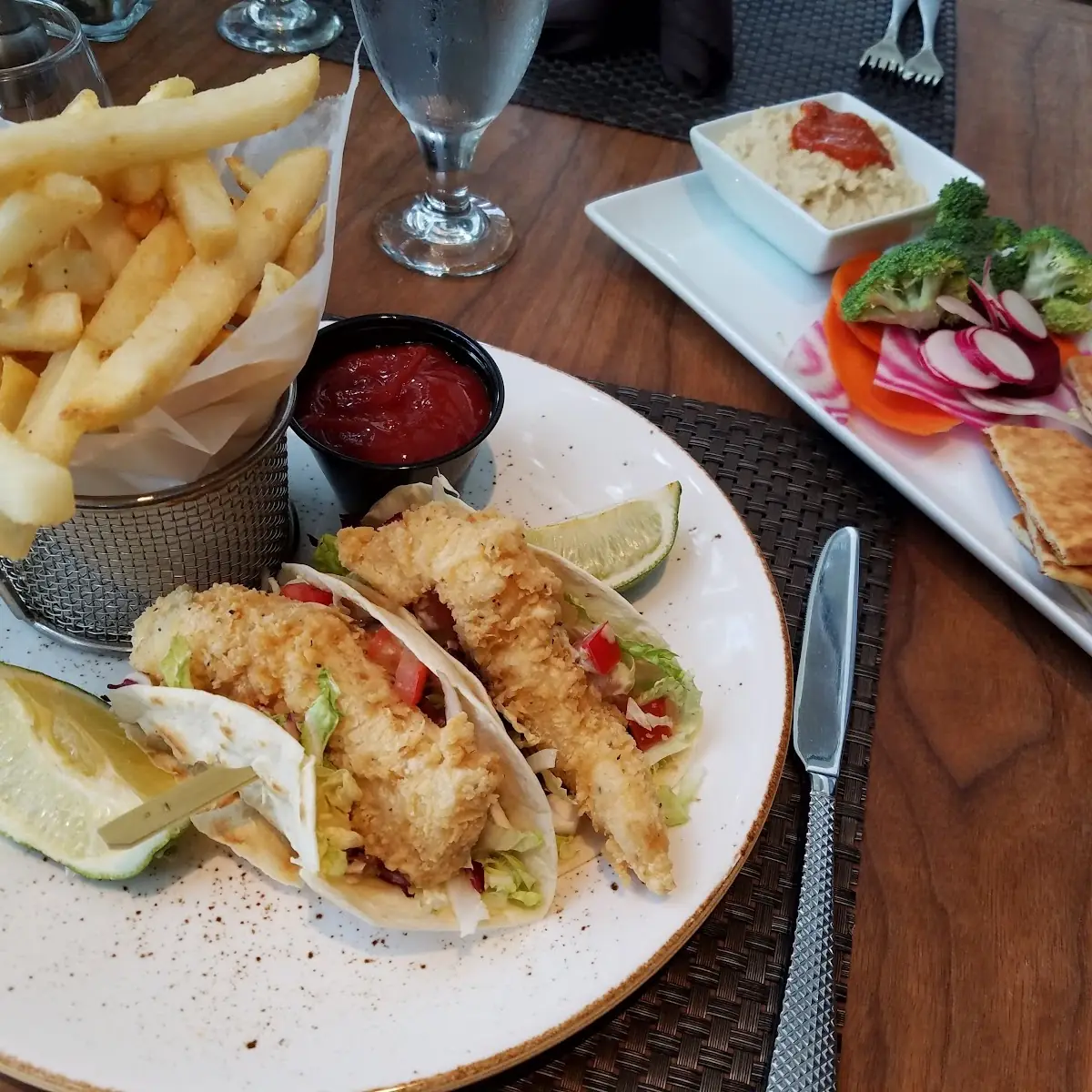 Fish Tacos and Hummus Great