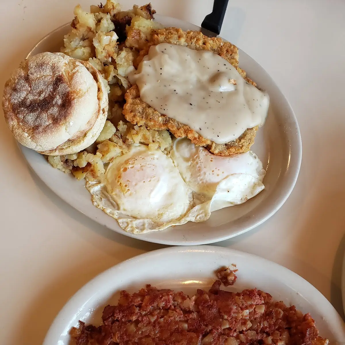 Country Fried Steak and Eggs