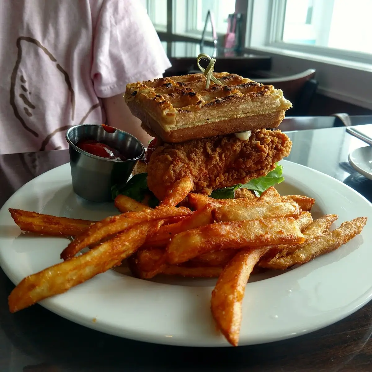 Fried Chicken and Waffle Sandwich