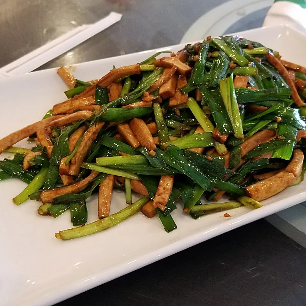 Braised Pork Loin Dried Tofu and Green Onions