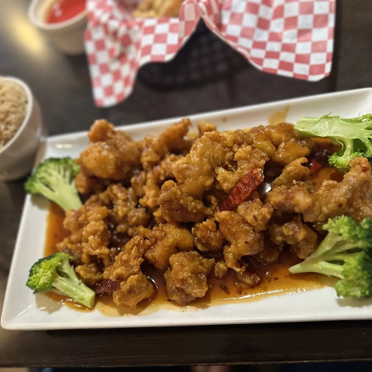 General TSO's Chicken Brown Rice