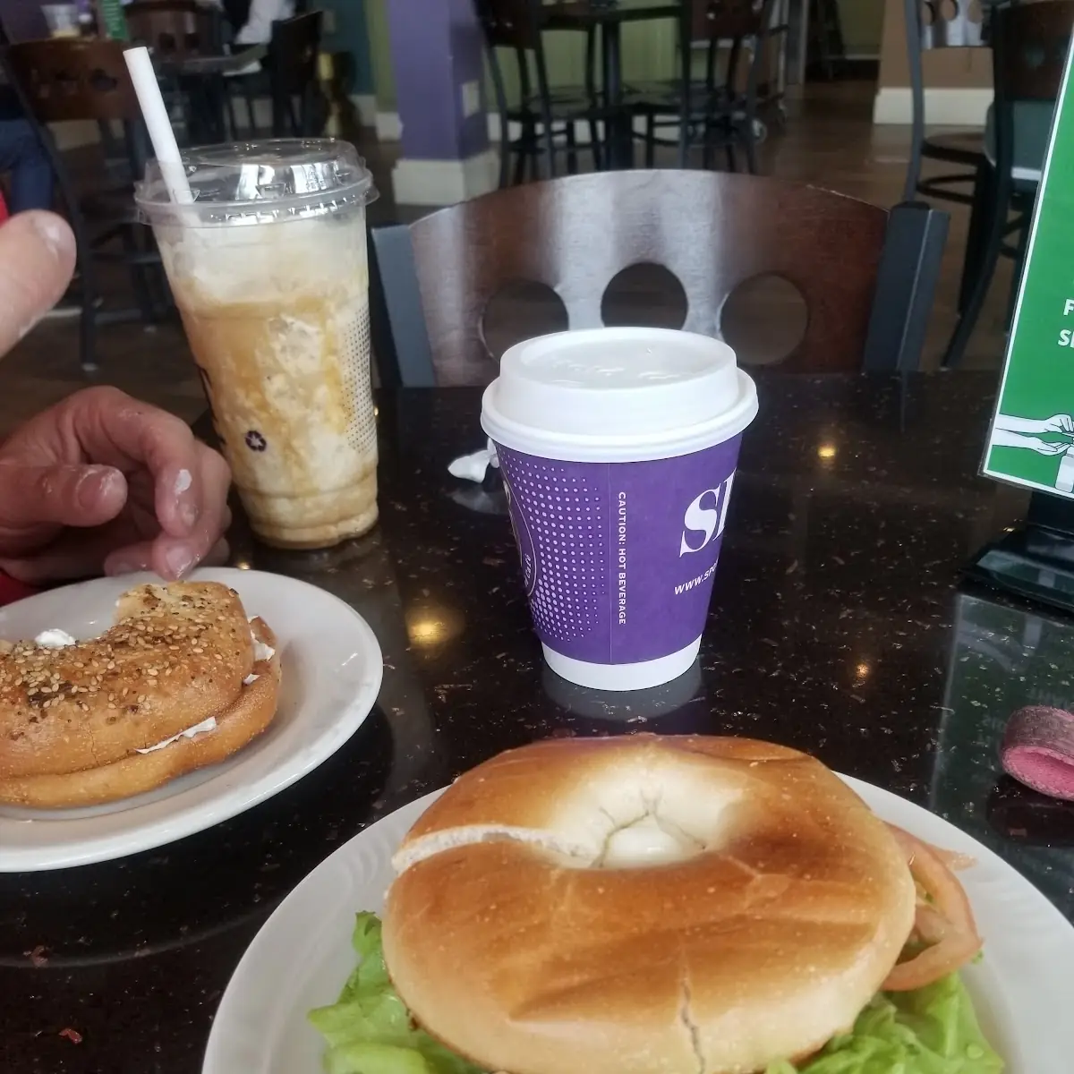 blt an Everything Bagel with Cream Cheese