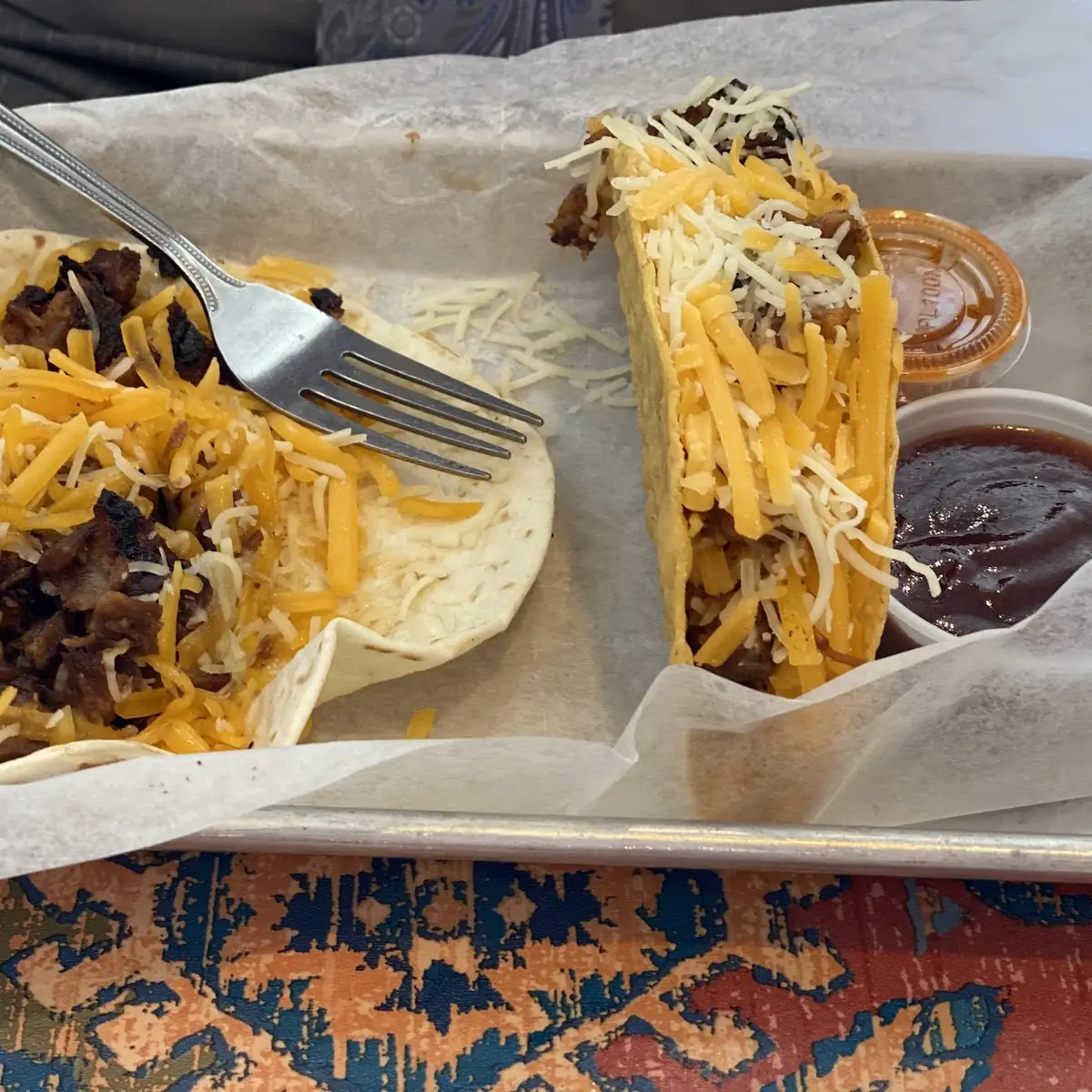 One Soft and One Crunchy Taco