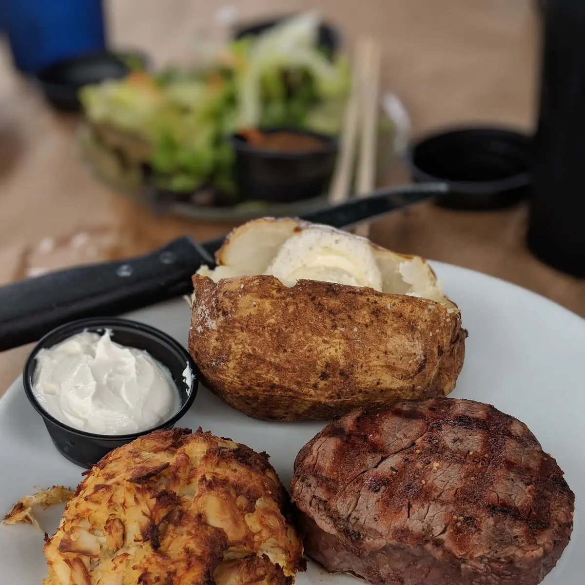 Flat Iron & Petite Crab Cake
