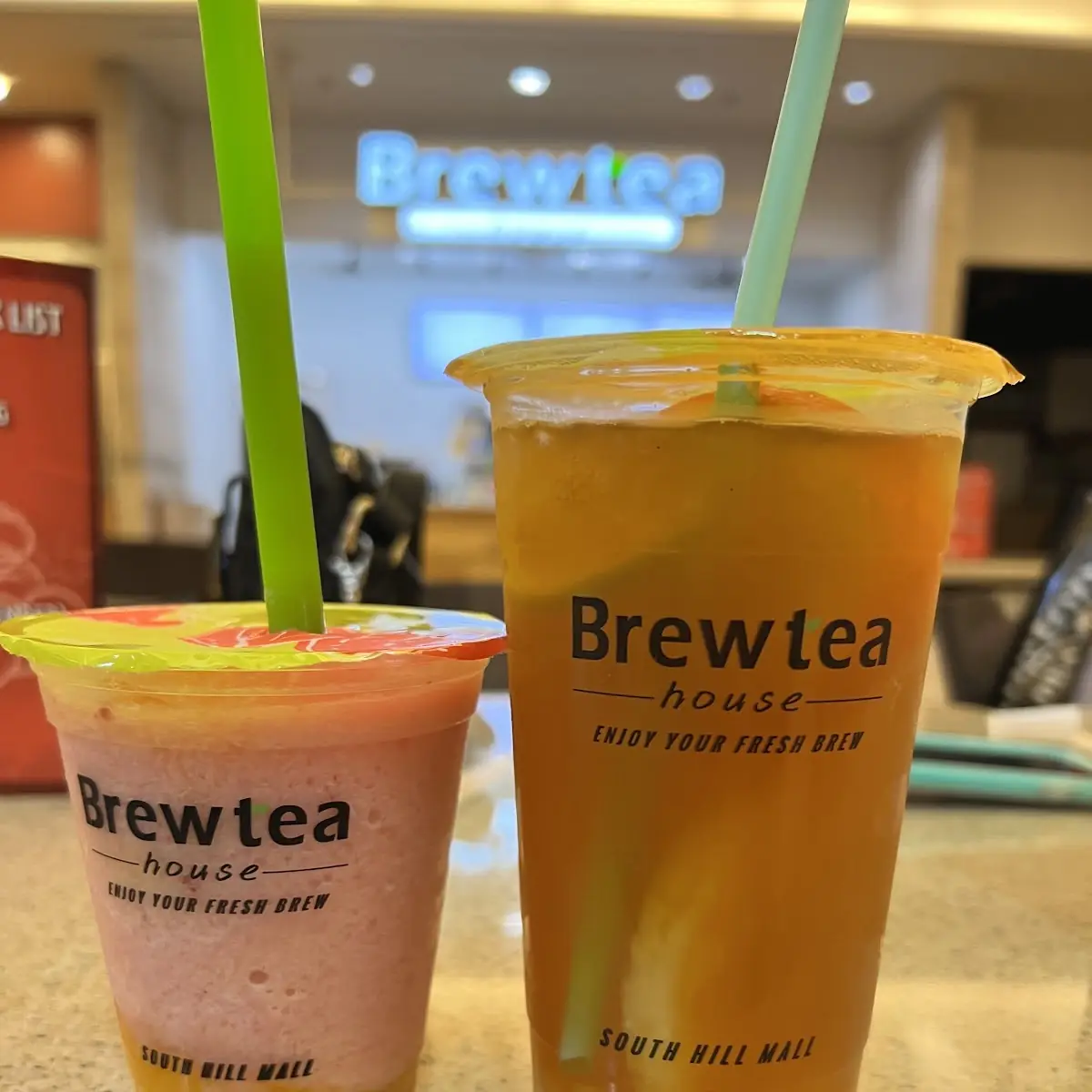 Thai Tea with Lychee Jelly