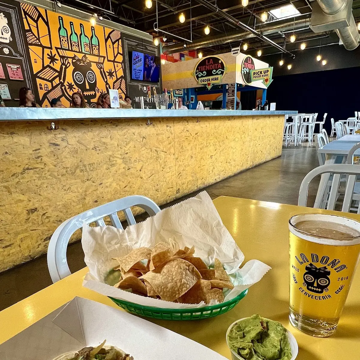 Tacos Chips and Guacamole