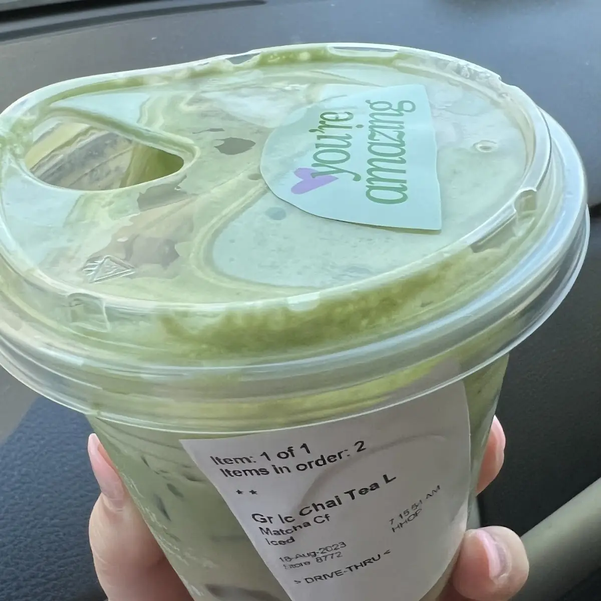 Iced Chai Tea Latte Add Matcha Cold Foam