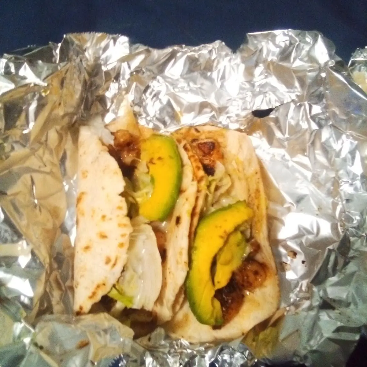 Shrimp Tacos on Flour Tortillas