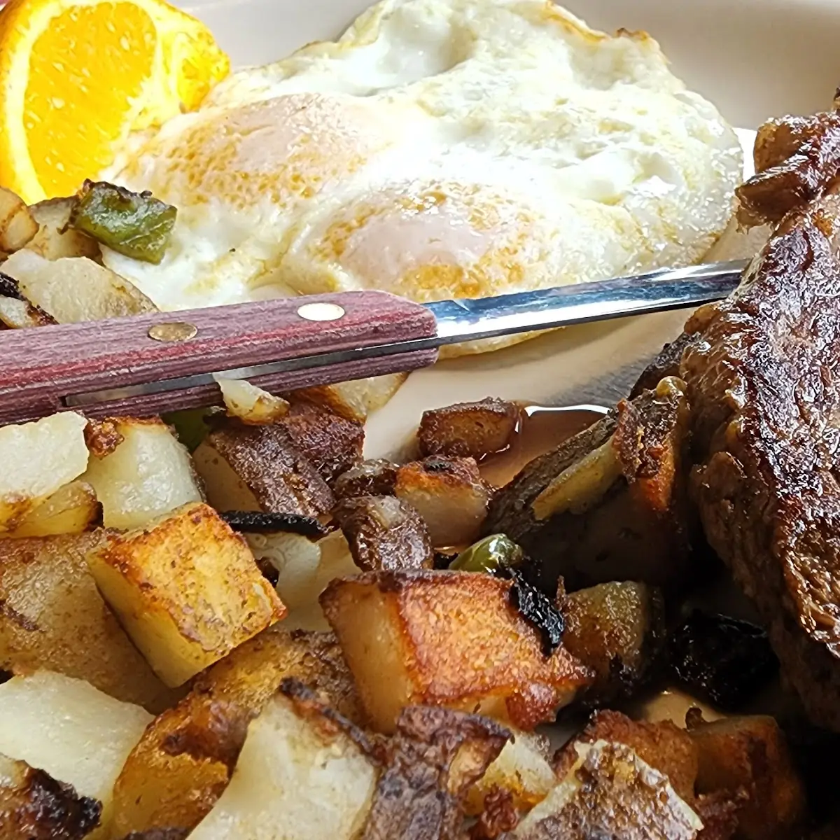 Ribeye Steak and Eggs and Spuds
