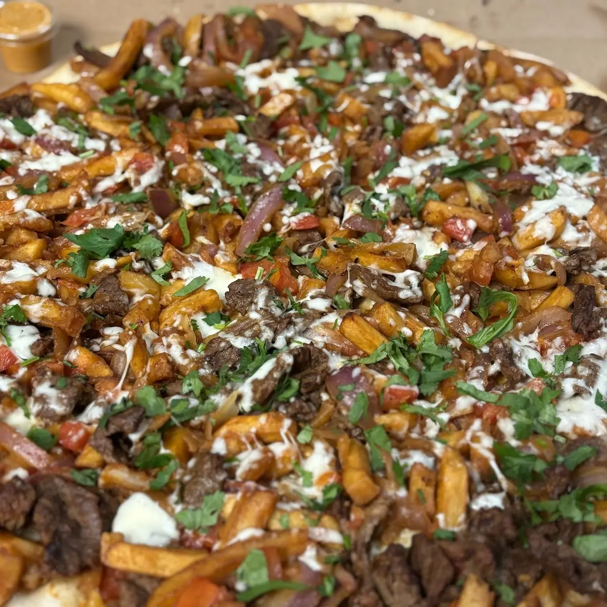 Steak and Cheese Pizza