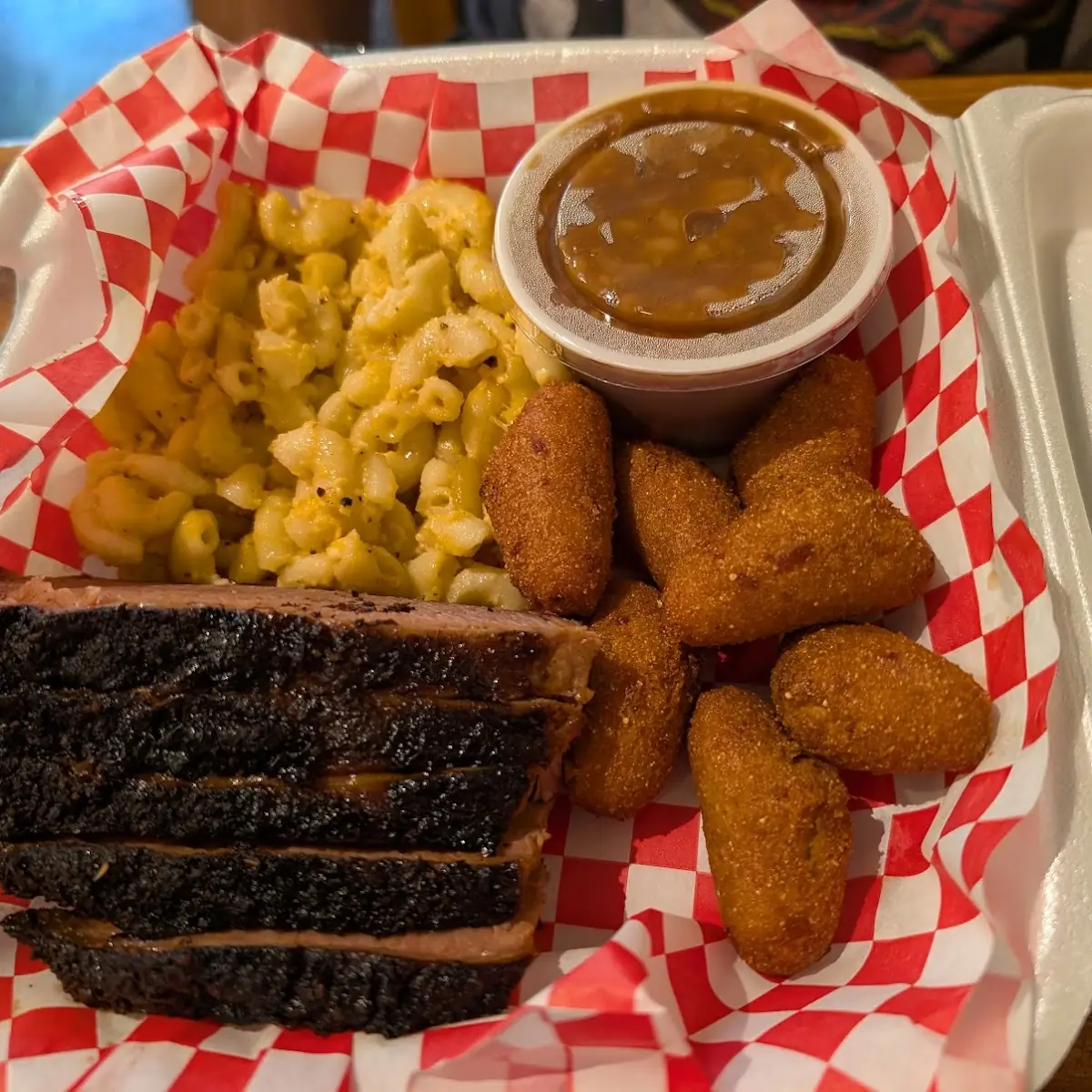 Smoked Brisket with Corn Fritters