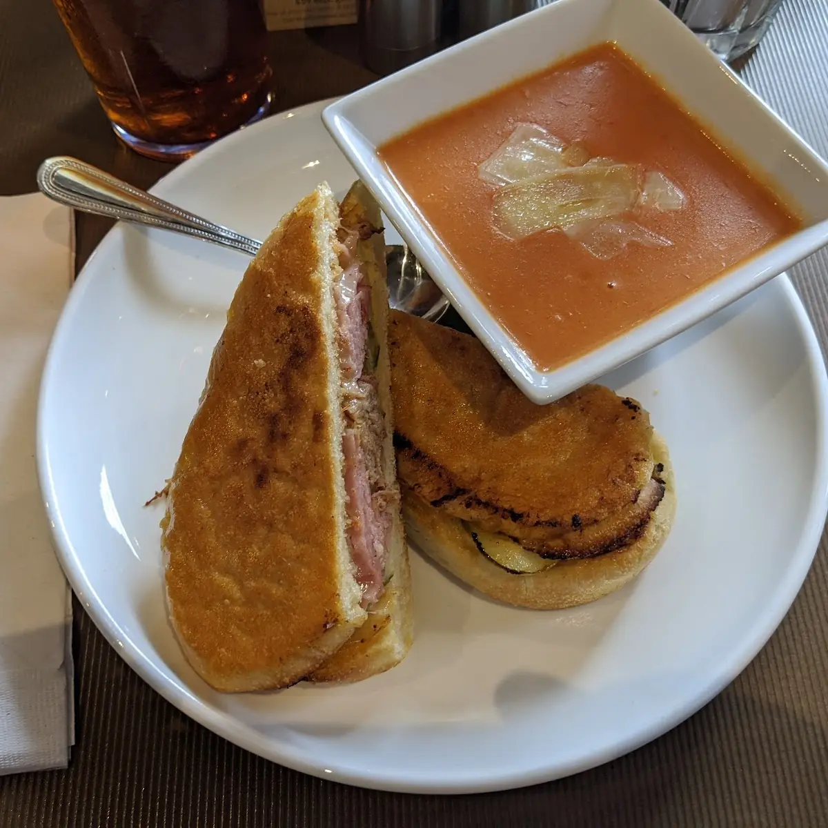 Cuban Sandwich w Tomato Basil Soup