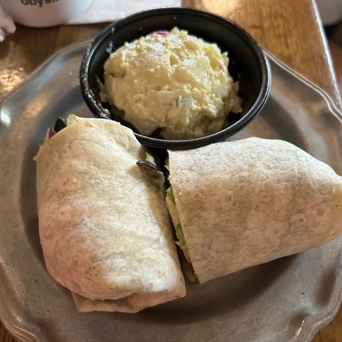 Veggie Wrap with Potato Salad