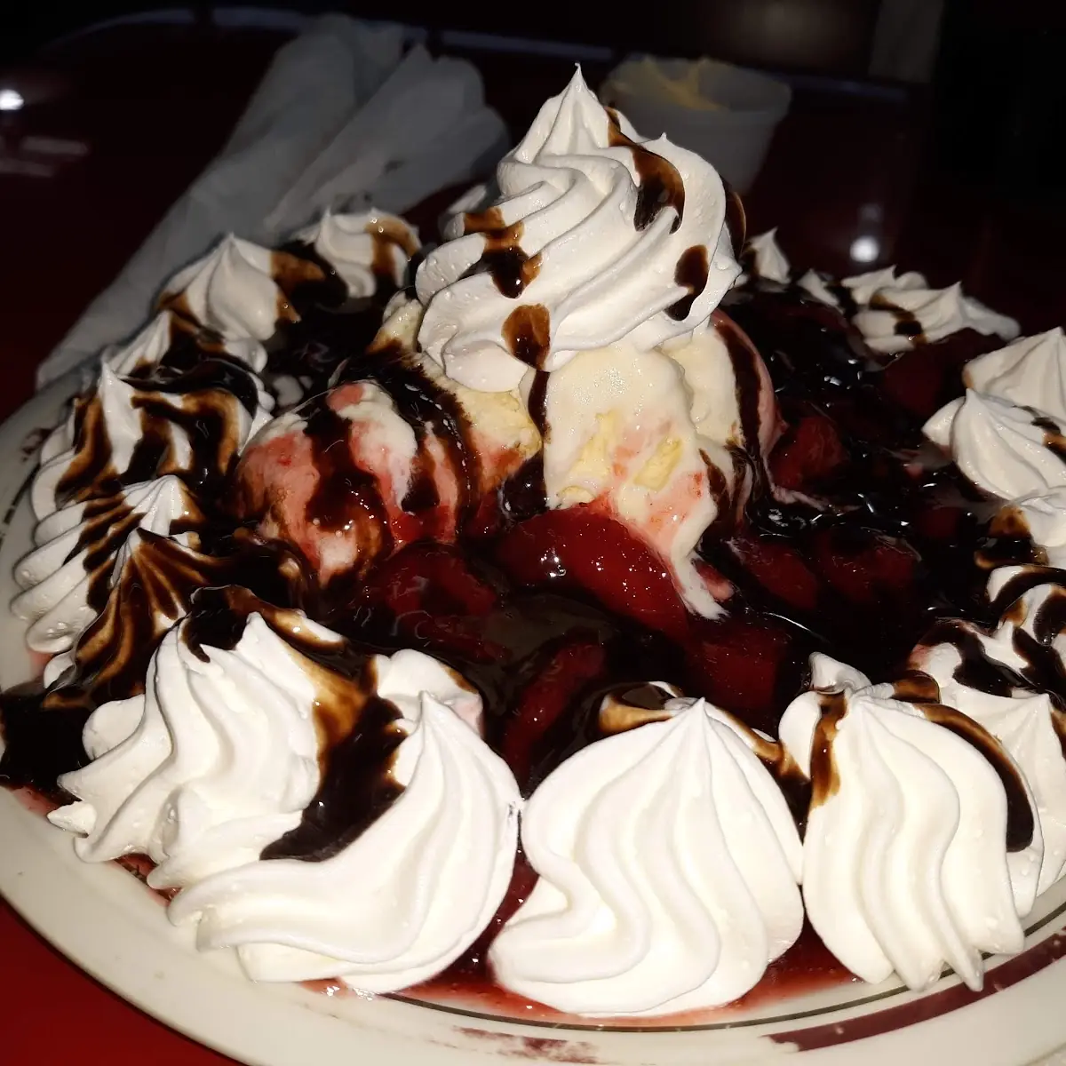 Chocolate Covered Strawberries Sundae
