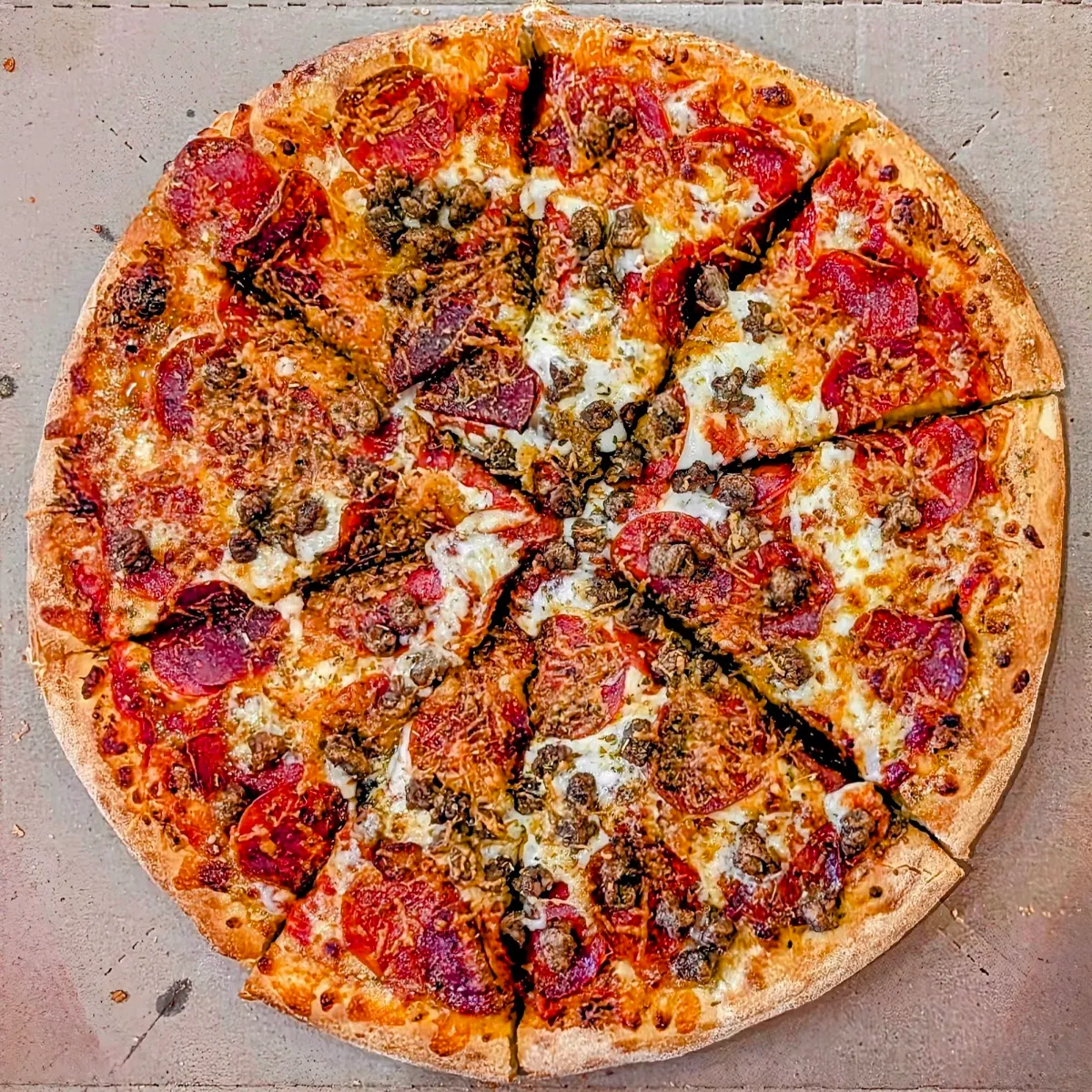 Ultimate Pepperoni Pizza with Ground Beef