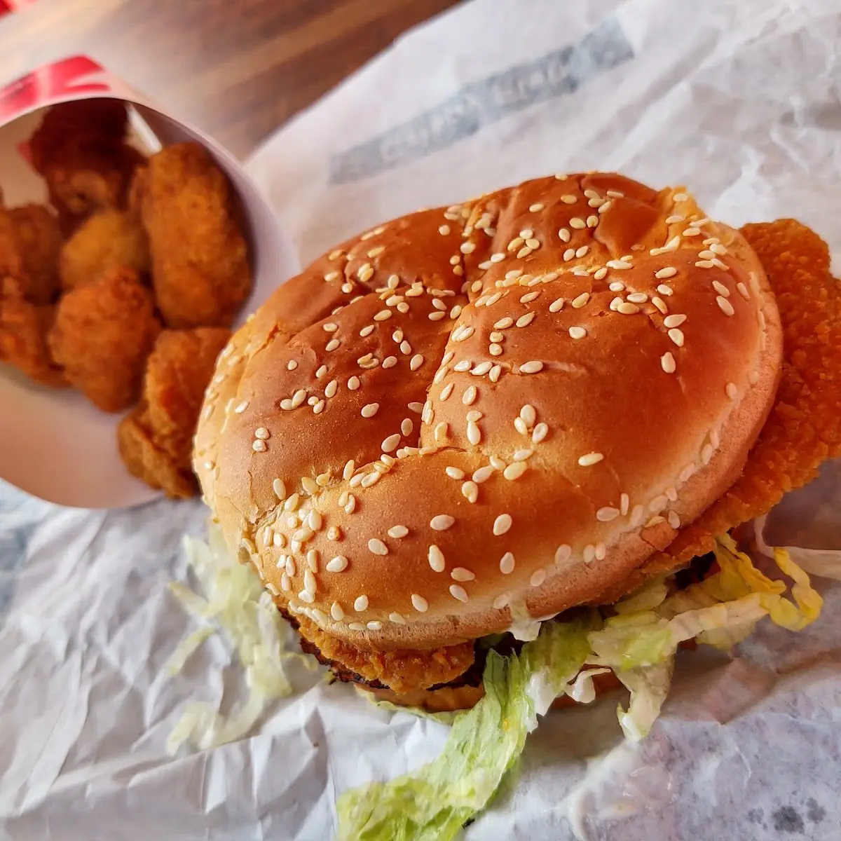 Crispy Fish Sandwich and Chicken Nuggets