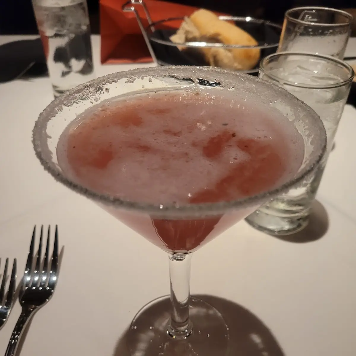 Strawberry Martini and Bread Service
