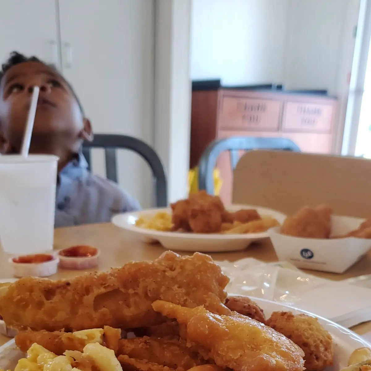 Chicken Strips and Fries with Cheese