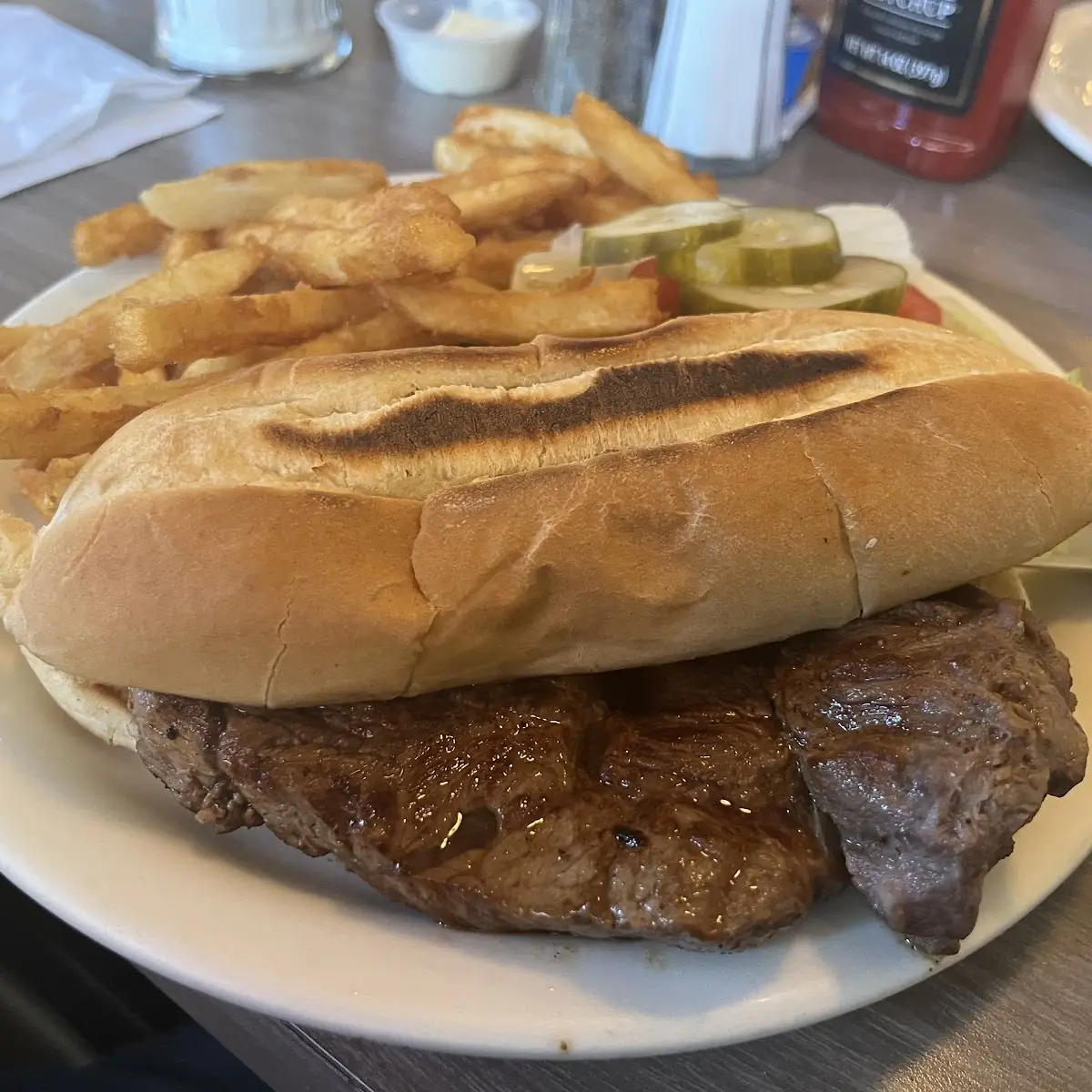 Steak Sandwich with Fries