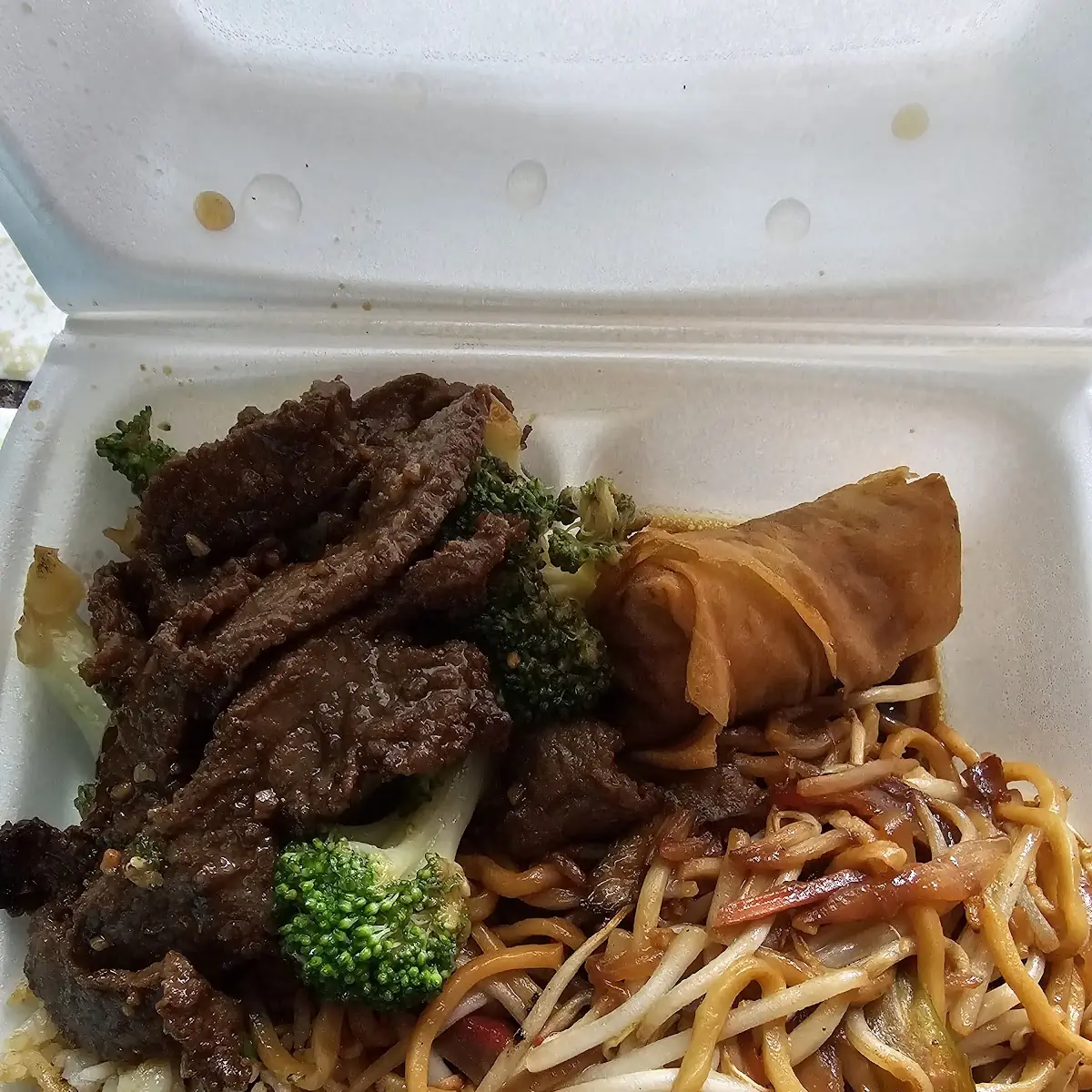Broccoli Beef with Chow Mein