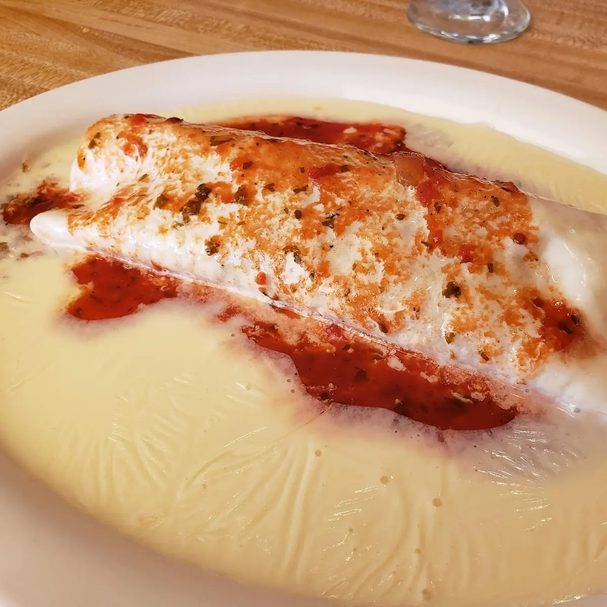 Beef Burrito & Added Cheese Sauce