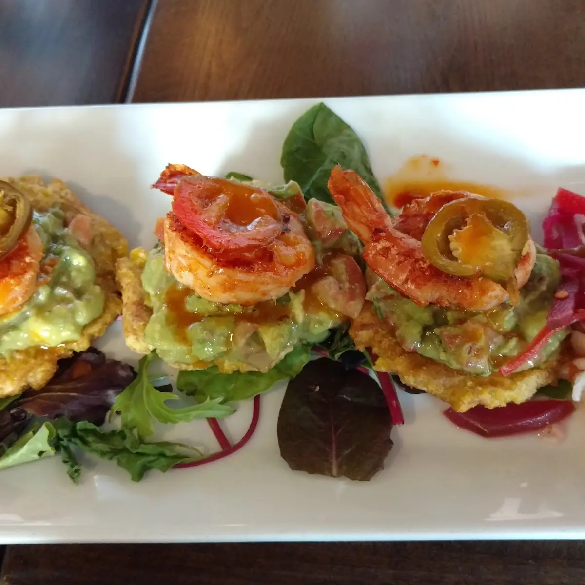 Shrimp Patacones & Guacamole