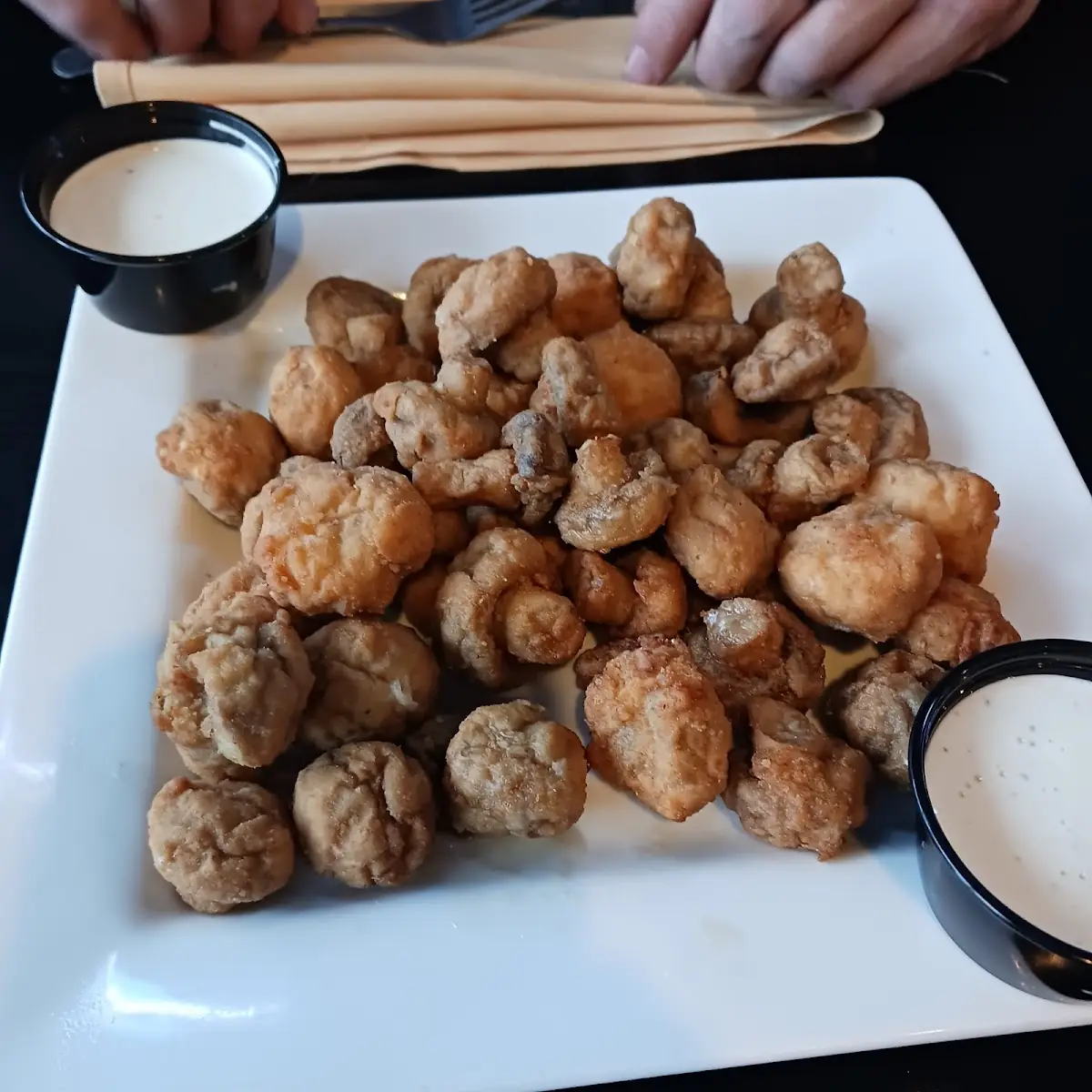 Garlic-Infused Beer-Battered Mushrooms