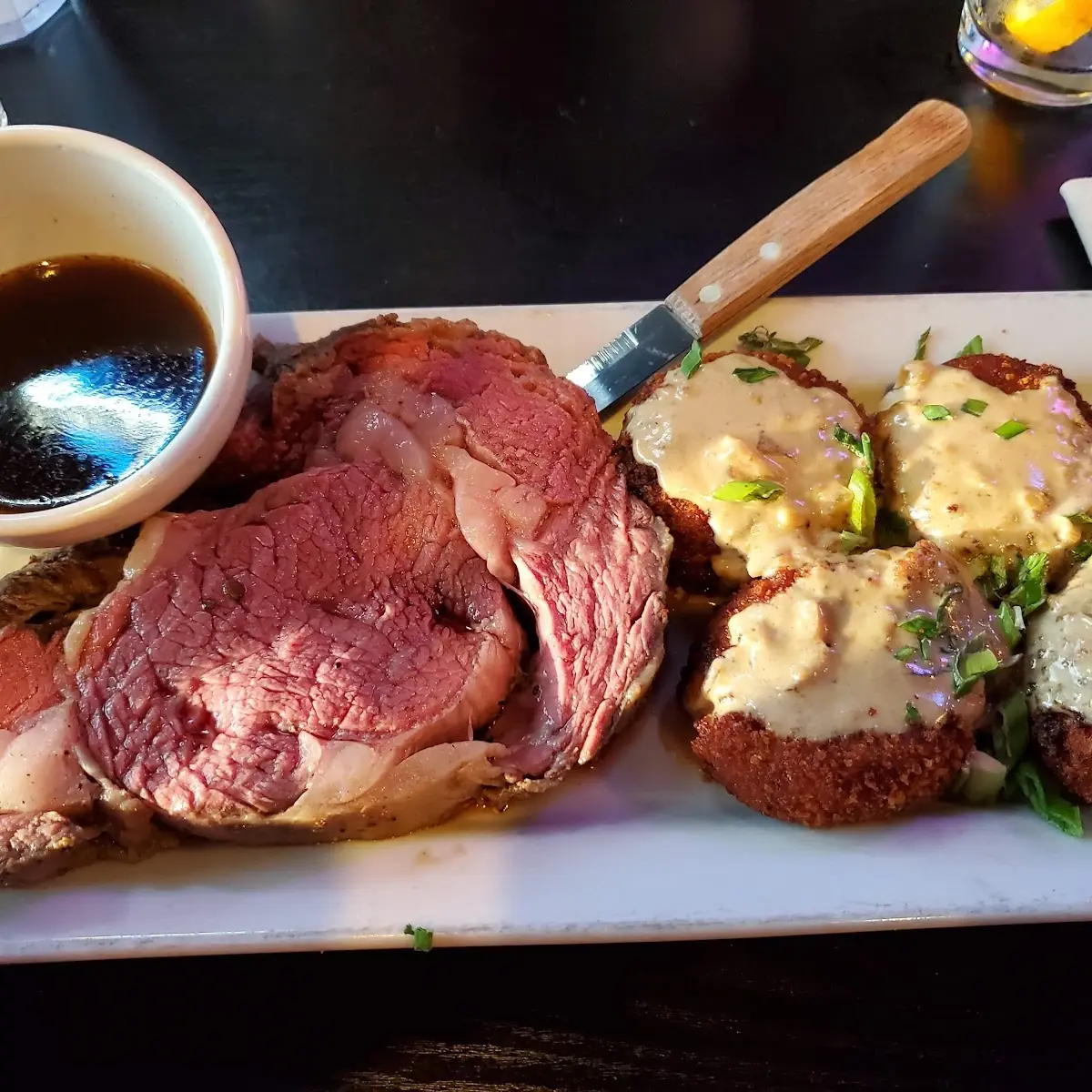Prime Rib with Potato Cakes