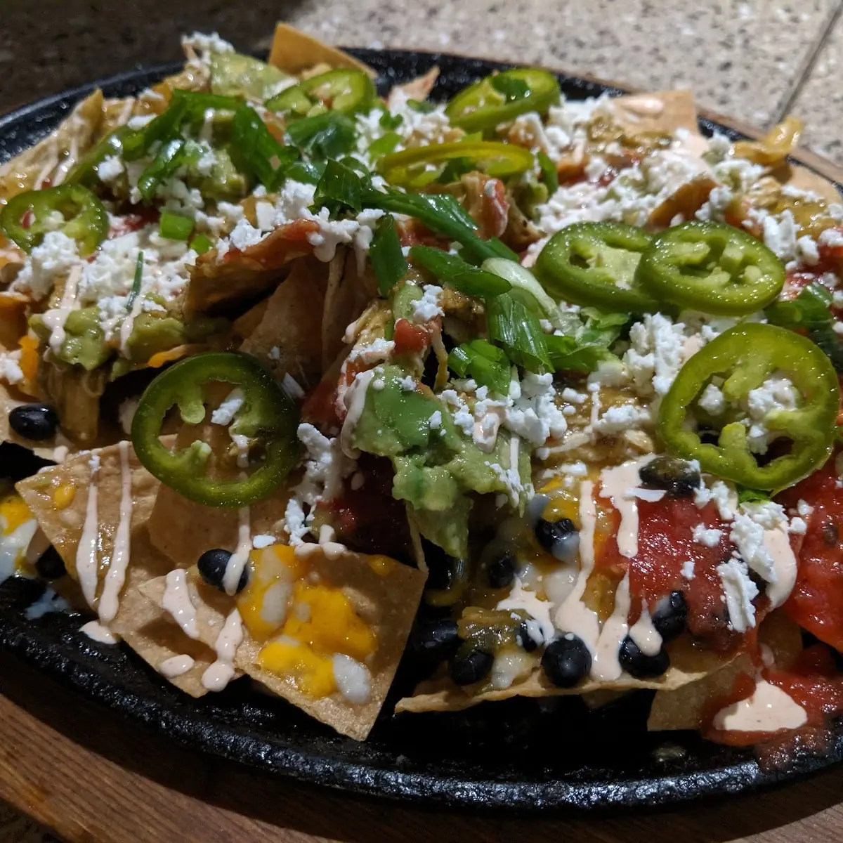 Chicken Chile Verde Nachos