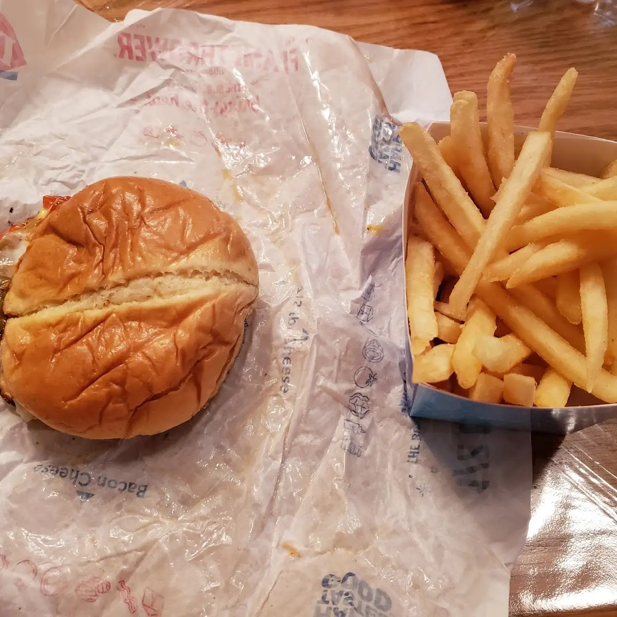 Double Cheese Burger and Fries