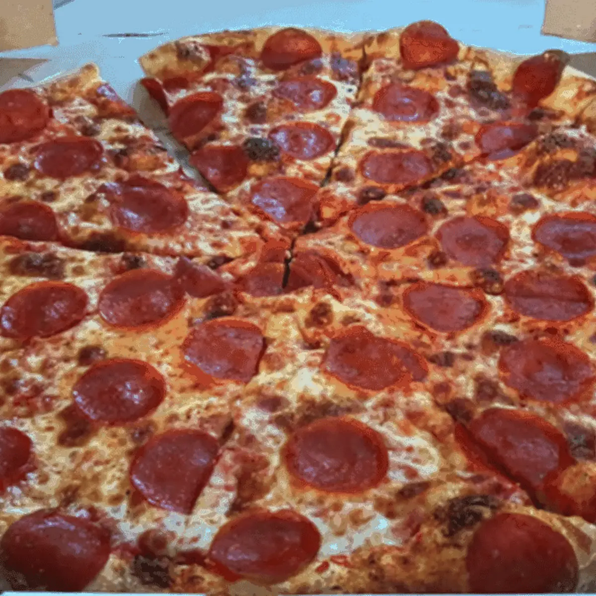 Round Pepperoni Pizza in Delivery Box