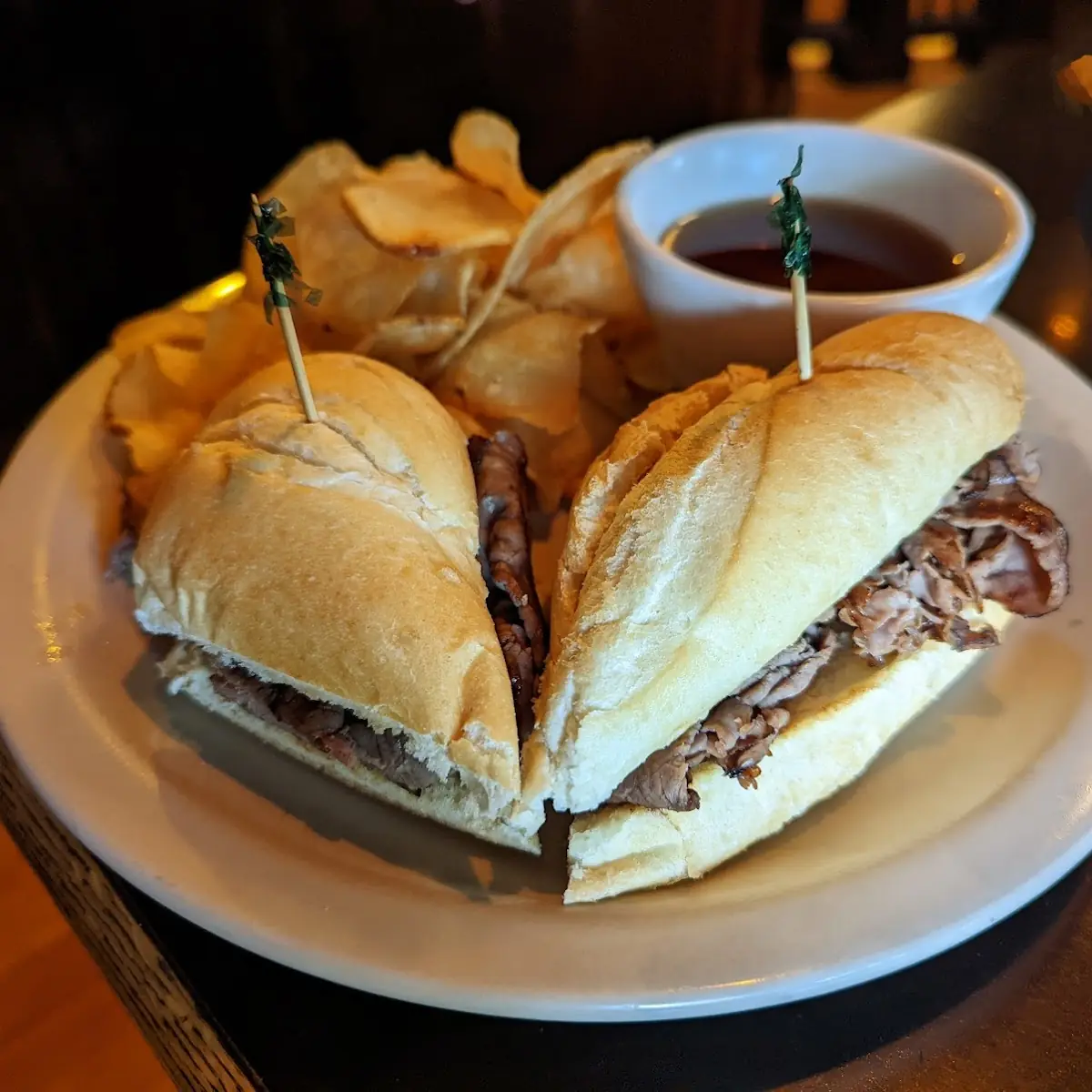 French Dip with Crisps