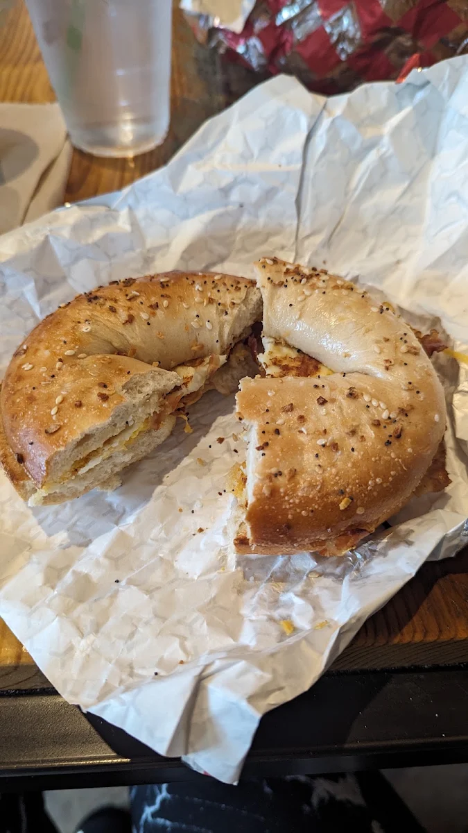 Bacon Egg and Cheese Bagel Sandwich