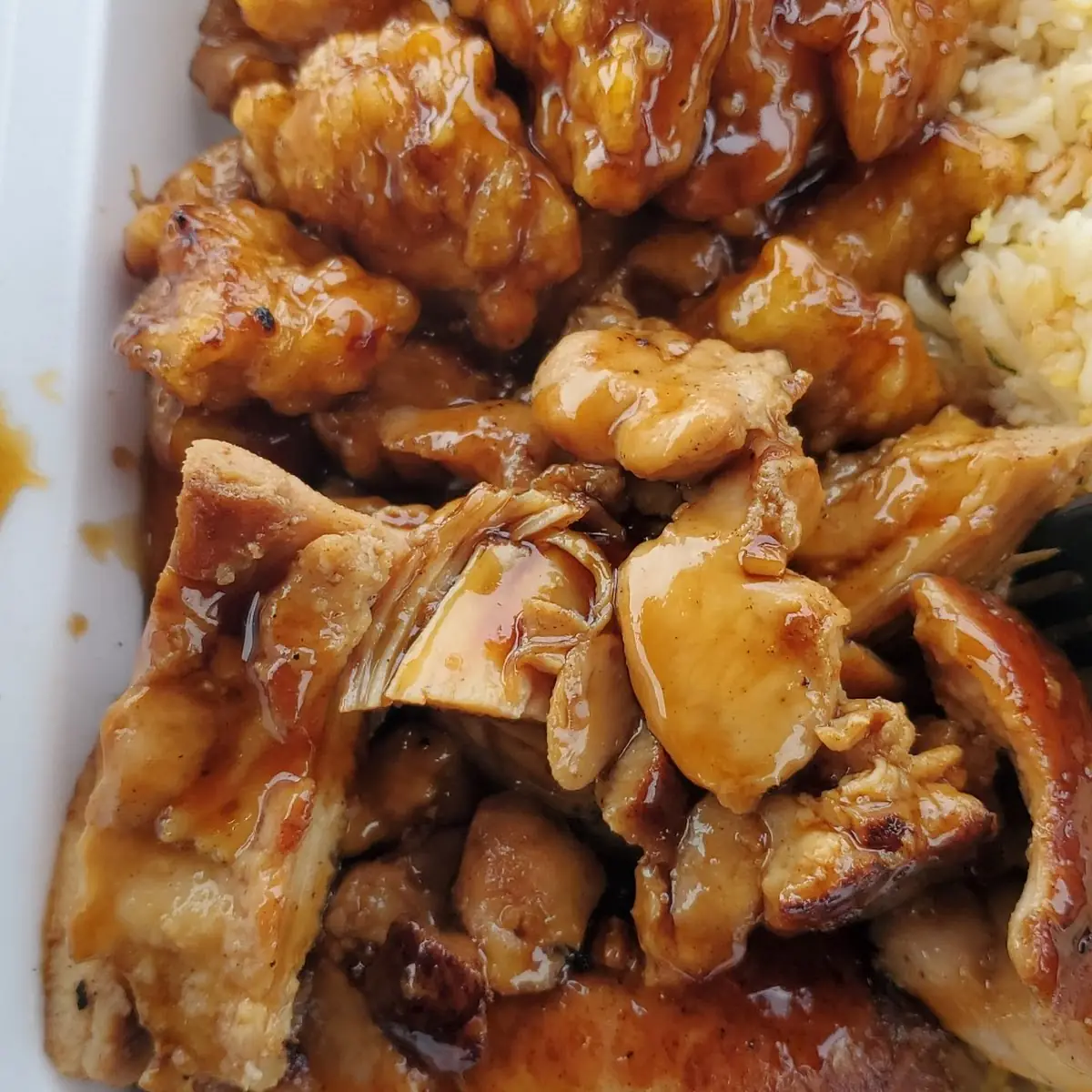 Chicken Teriaky N Orange Chicken Fried Rice
