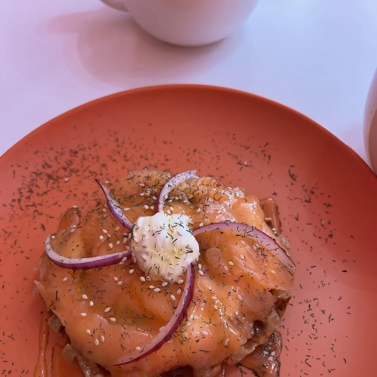 Belgian Waffle with Smoked Salmon