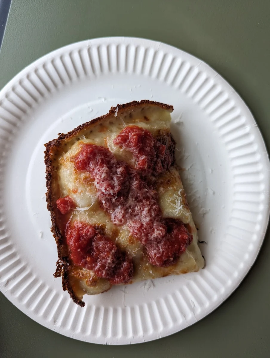 Cheese Pizza Slice, Renaissance Detroit Style Pizza