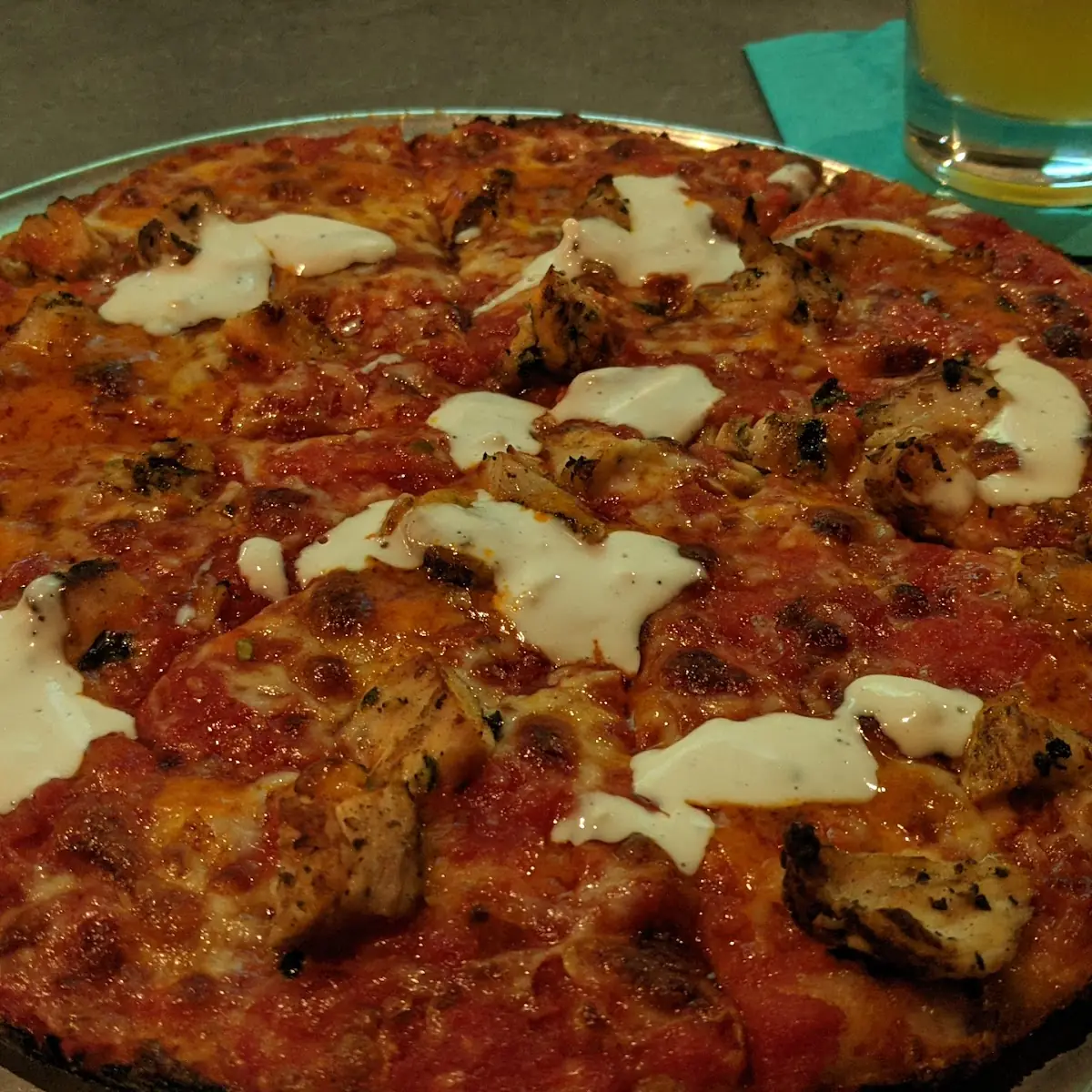 Buffalo Chicken Pub Pizza