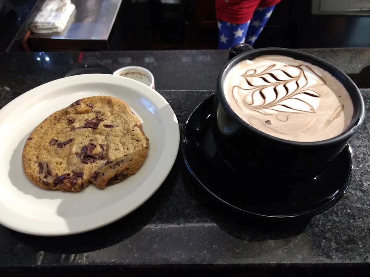 Hot Chocolate and Chocolate Chip Cookie