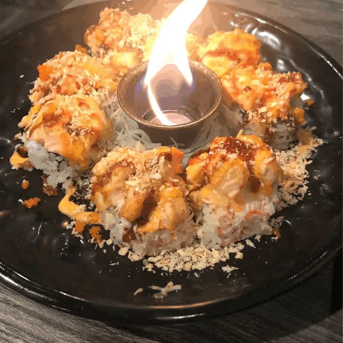 Flaming Seafood Tower