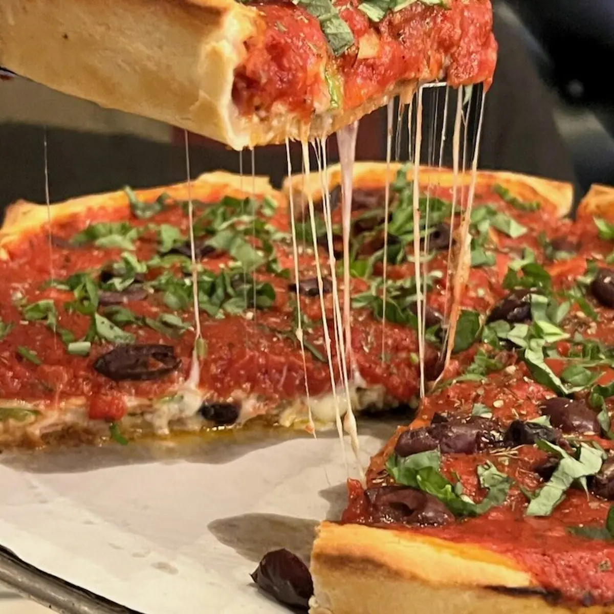 Deep Dish Pepperoni and Sausage