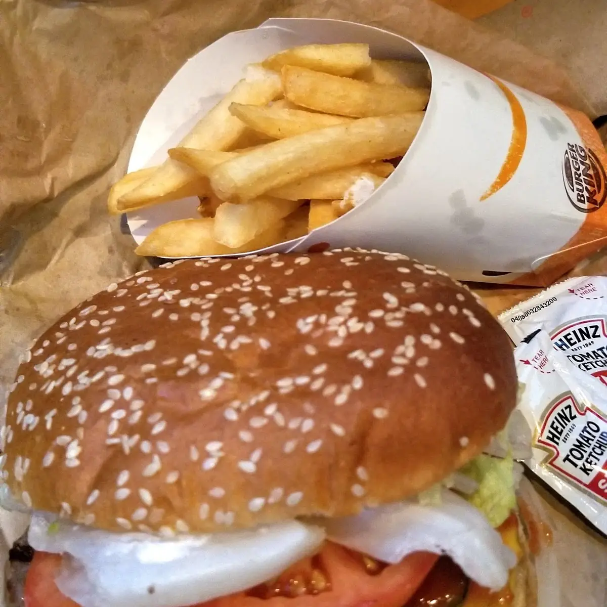 Whopper w Cheeseburger Combo