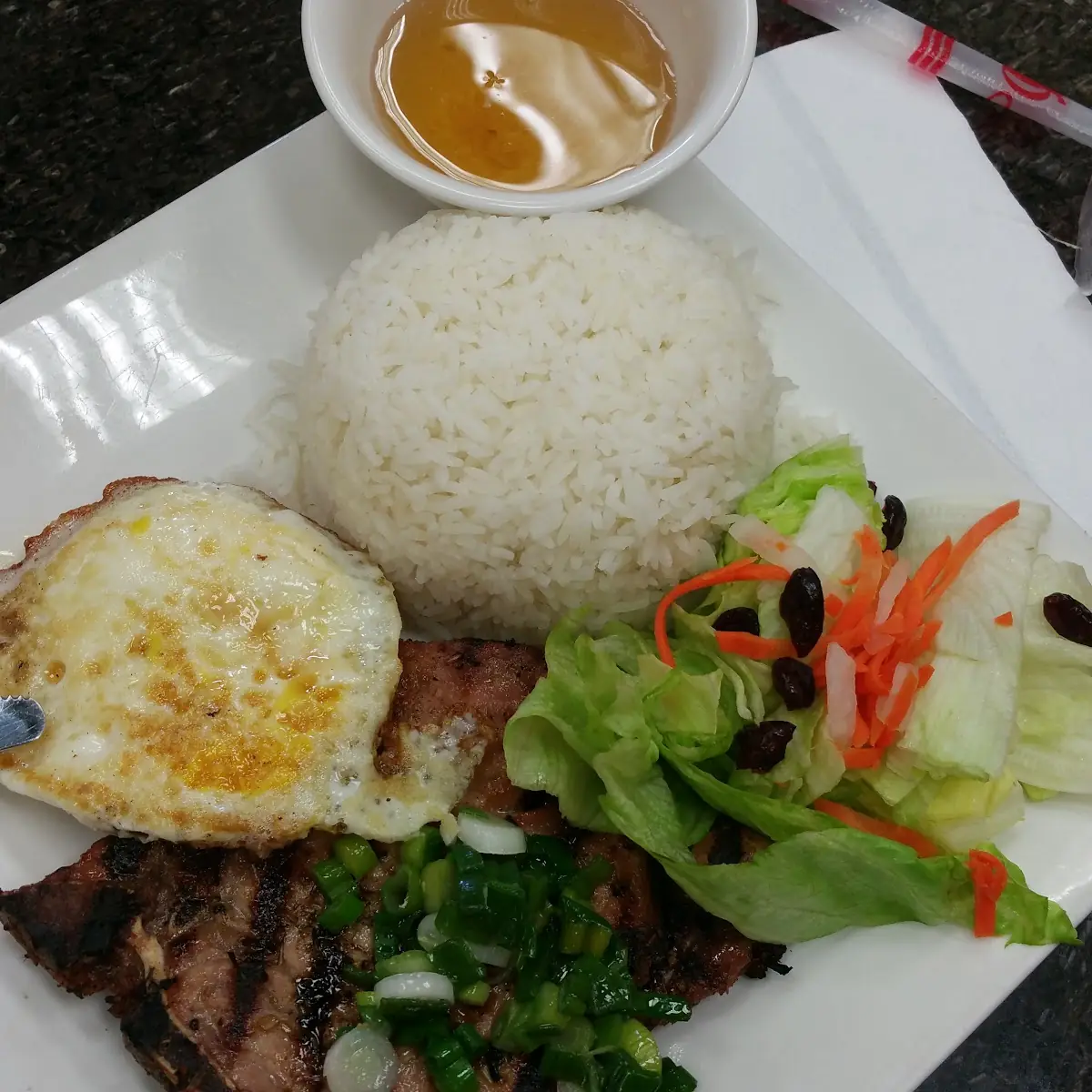 Grilled Beef with Steamed Rice