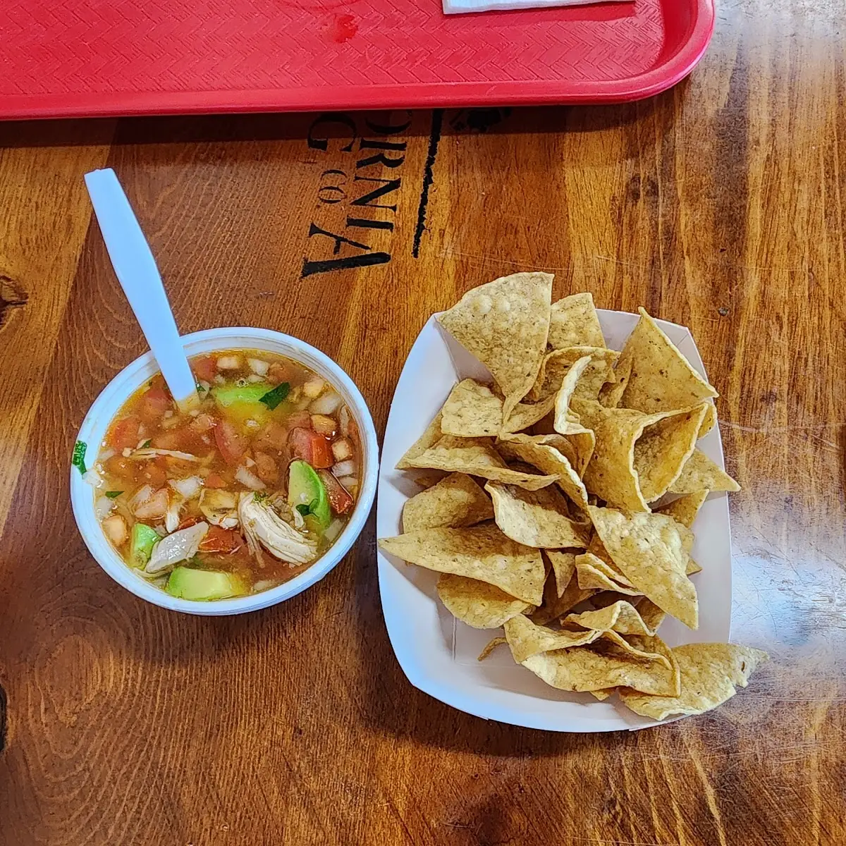 Chicken Soup & Tortilla Chips