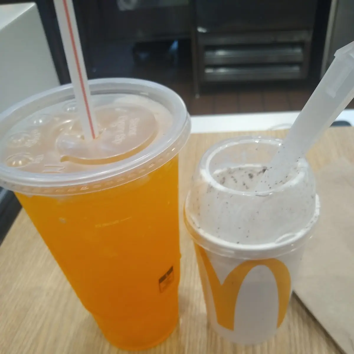 Fanta Orange Soda and Oreo Mcflurry