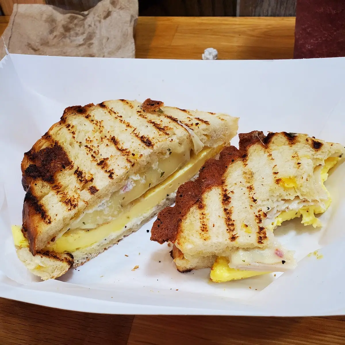 Turkey Egg and Cheese Panini