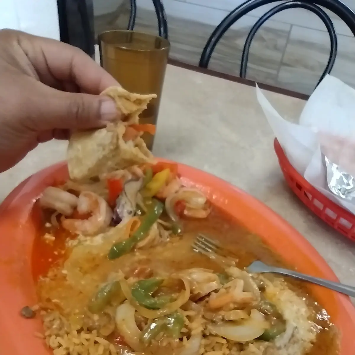 Shrimp Fajitas De Camaron