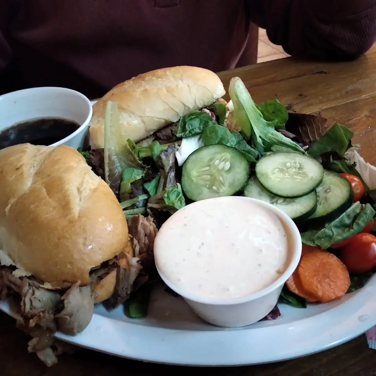 French Dip with Side Salad
