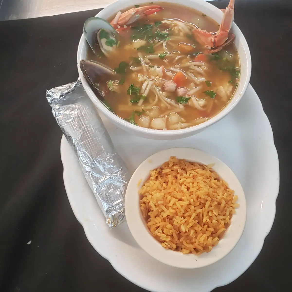 Caldo De Mariscos En Coco Coconut Seafood Soup