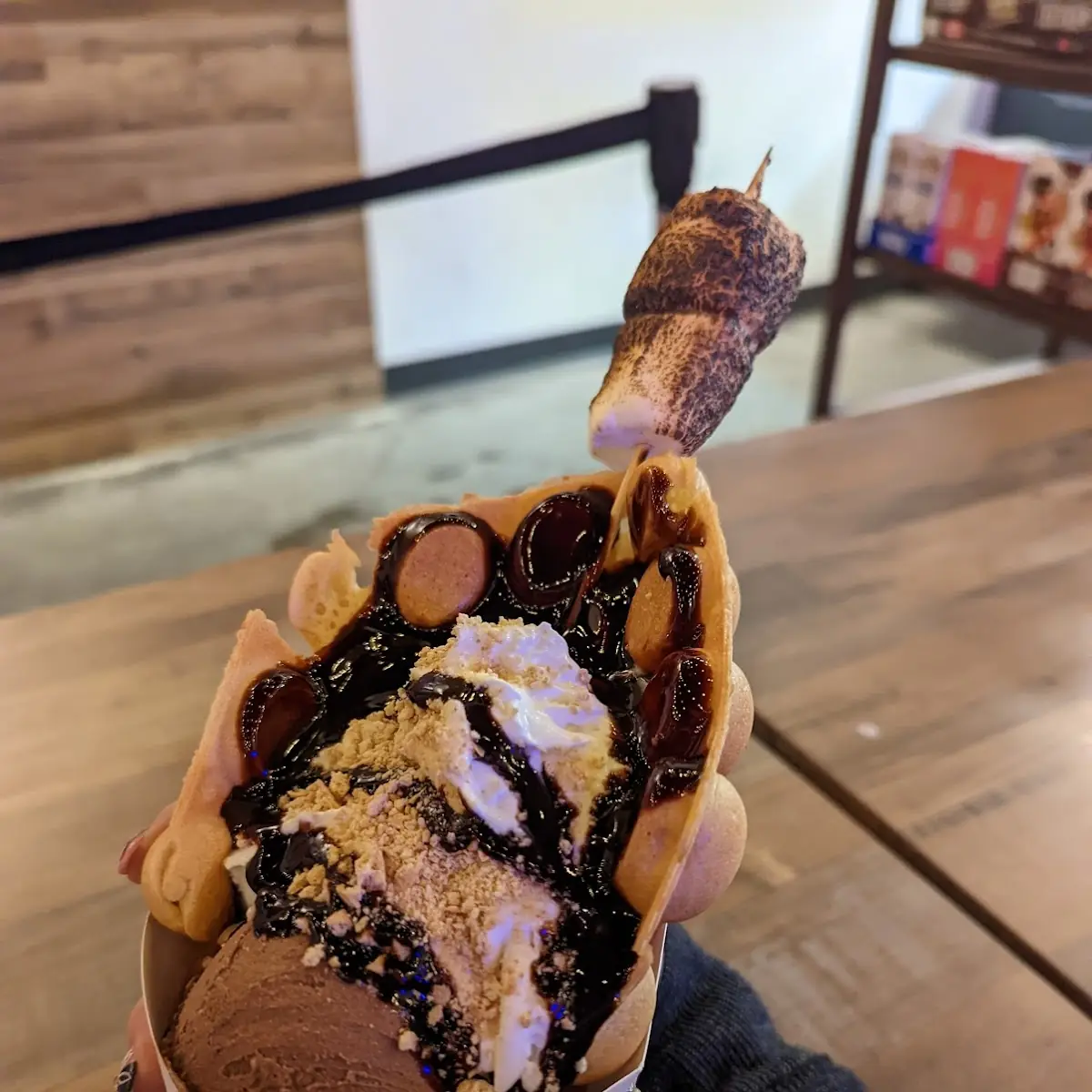 Smores Bubble Waffle