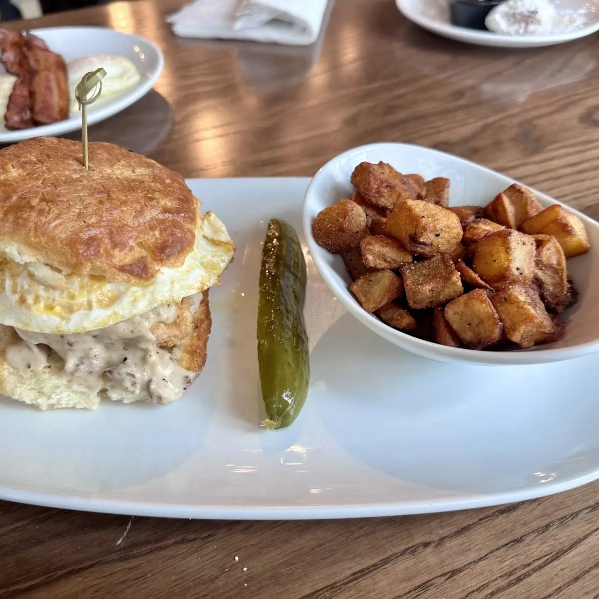 Broken Egg Biscuit Sandwich